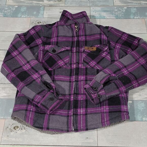 Stillwater Supply Co. Plaid Fleece Coat sz 7/8 - Picture 1 of 4